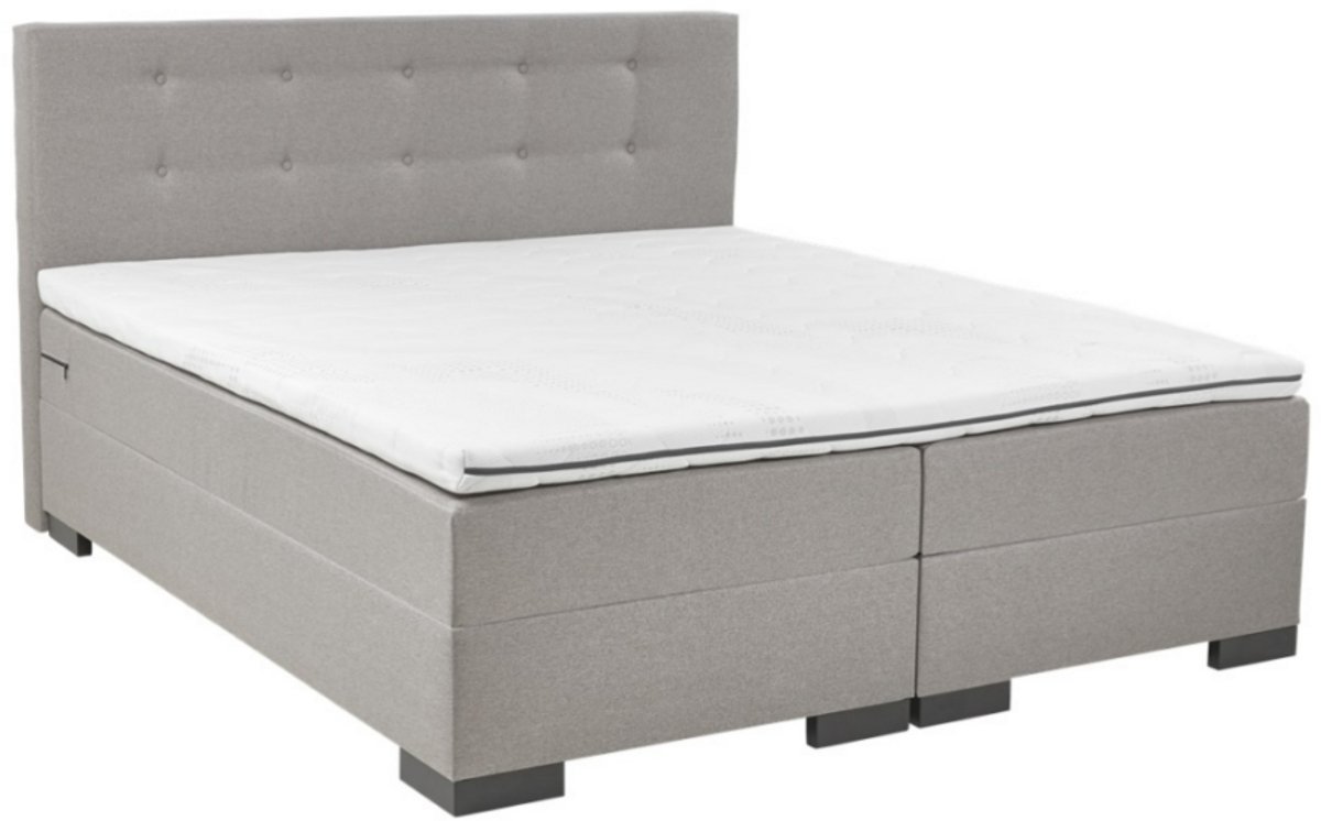Nessa® - 160x200 Boxspringset Milou Grijs - Complete Boxspring - Inclusief Orthopedische Topper