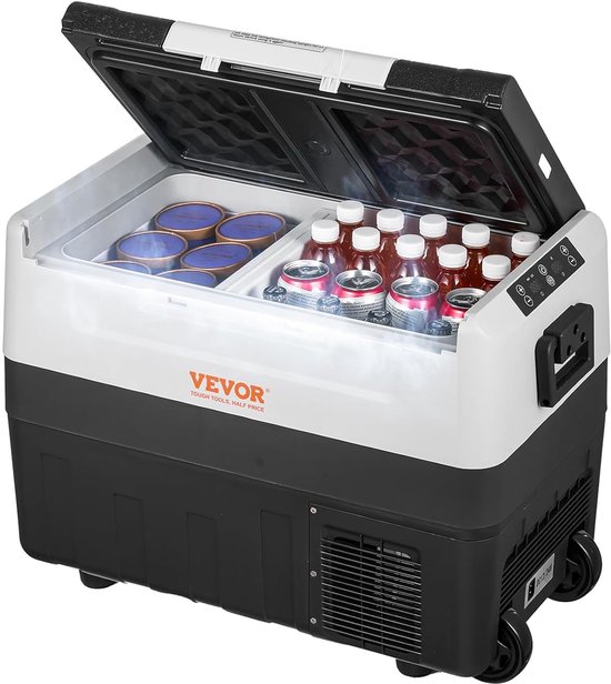 VEVOR Campingkoelkast, 55 liter, koelbox, 12/24 V, oprolbare
