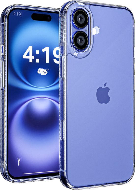 My Case telefoonhoesje geschikt voor Apple iPhone 16 hoesje siliconen - backcover - optimale bescherming - Transparant