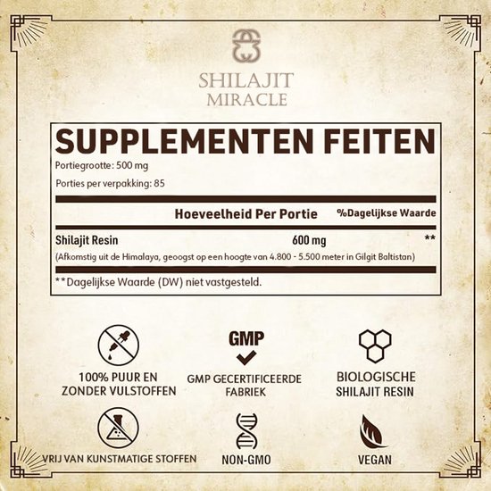 Shilajit - Résine Himalayenne Biologique 100% Pure - Acide Fulvique Et Minéraux