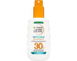 Garnier Ambre Solaire Invisible Protect Zonnebrandspray SPF30 - Niet vet - Waterresistent - met Aloë Vera - Beschermt , hydrateert en verfrist – 150ml