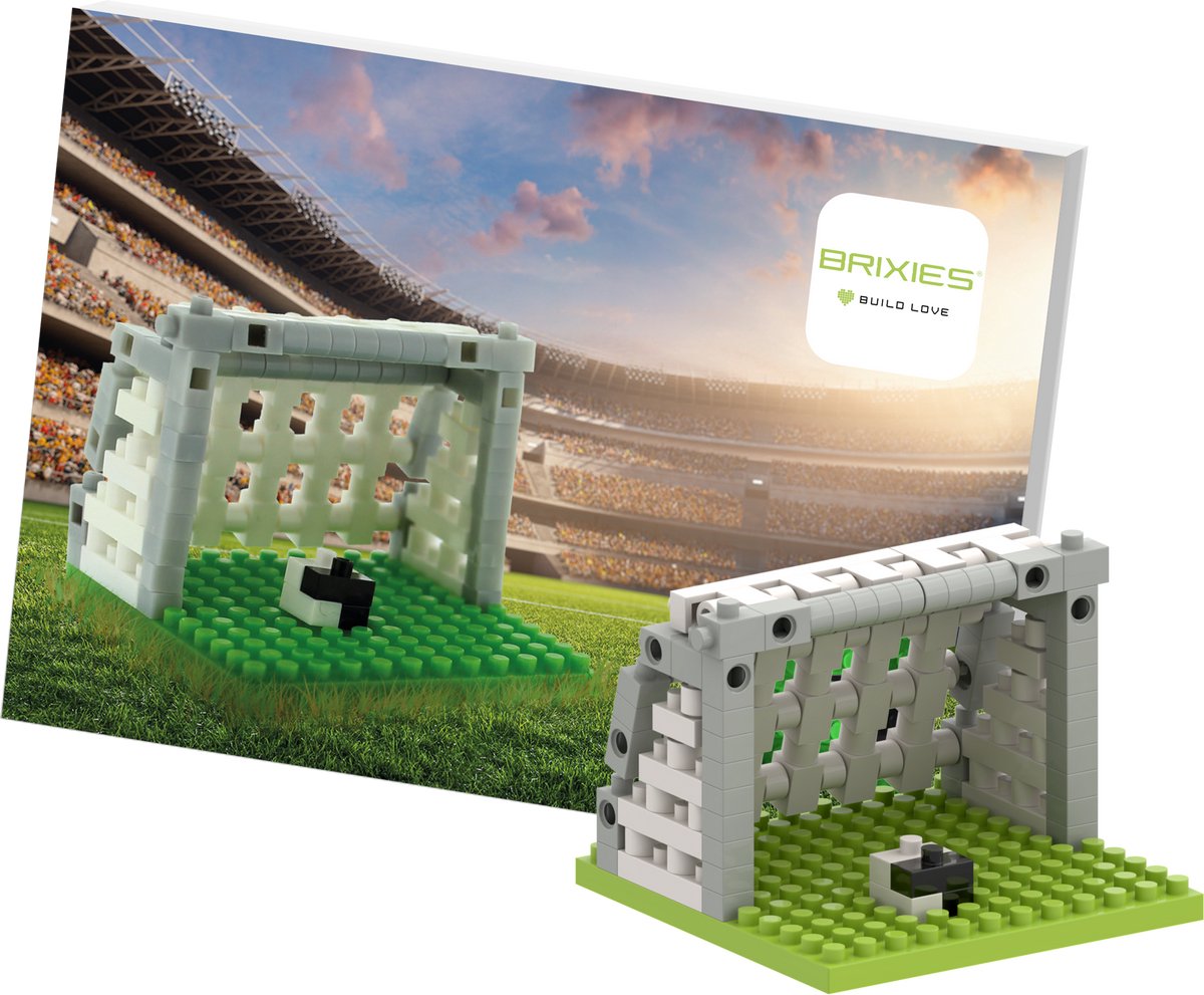 Postkaart Voetbal- Brixies- Bouwsteentjes