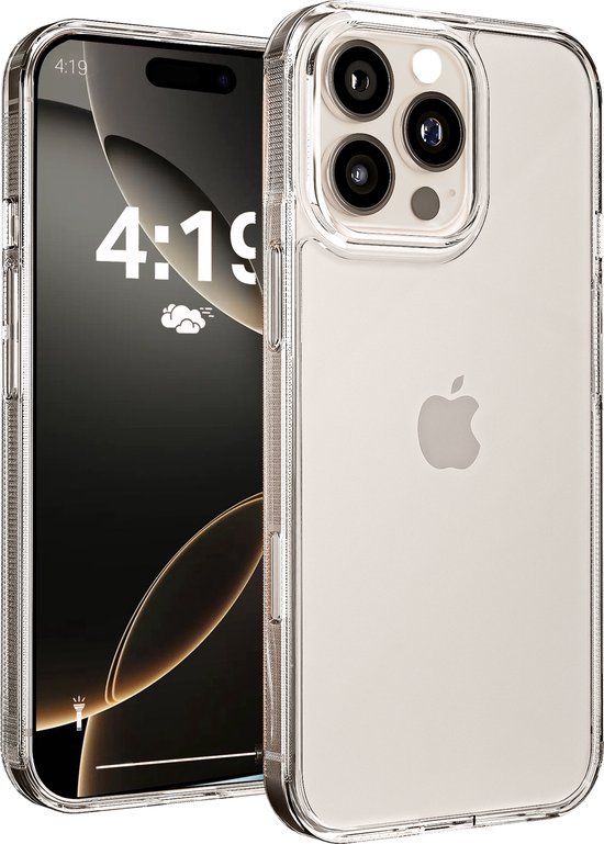 Hoesje geschikt voor iPhone 16 Pro Max hoes transparant shock proof