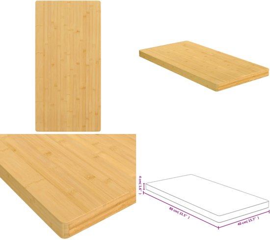 vidaXL Tafelblad 50x100x1,5 cm bamboe, vervangend tafelblad, eetkamertafelblad, salontafelblad, blad, eetkamertafel blad, tafelonderdeel vidaXL Tafelblad 50x100x1,5 cm bamboe, vervangend tafelblad, eetkamertafelblad, salontafelblad, blad, eetkamertafel blad, tafelonderdeel