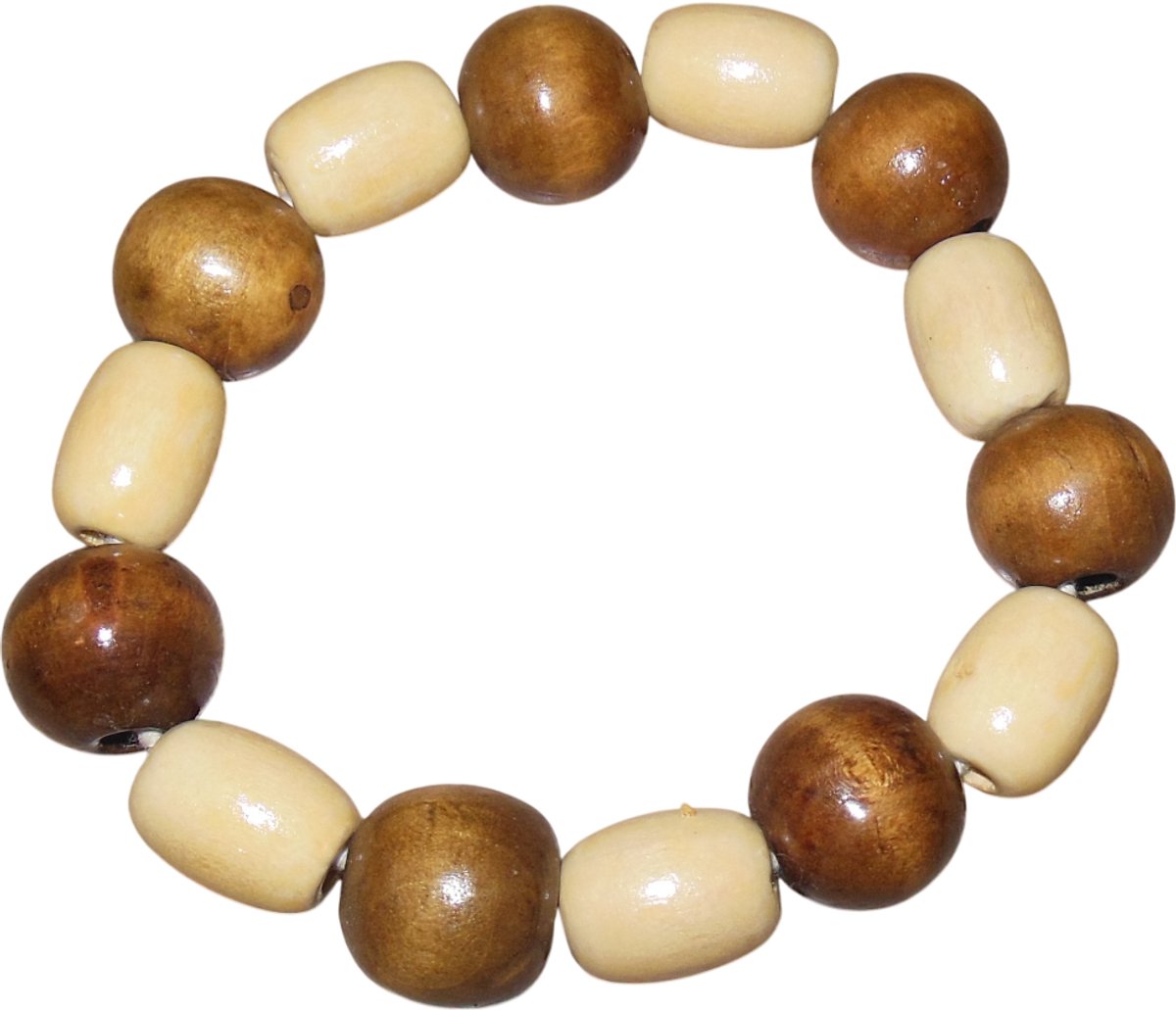 Armband kralen bruine tinten