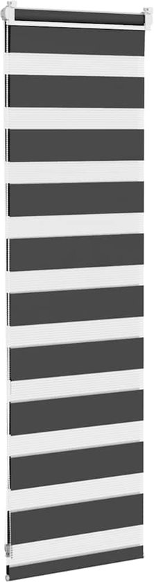vidaXL - Zebra - store enrouleur - 55x100 - cm - largeur du tissu - 50,9 - cm - noir