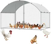 Bol.com VEVOR 300 x 197 x 199 cm Metalen Kippenhok Gegalvaniseerde Stalen Buis PE-gecoate Weerbestendig en Corrosiebestendig Rui... aanbieding