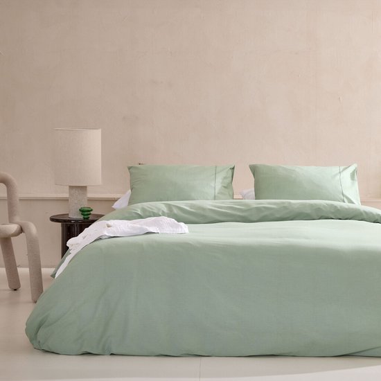 Walra Dekbedovertrek Remade Uni Essence - 200x220 - 100% katoen - Groen van Walra — afbeelding 5