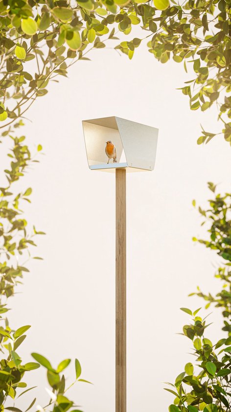 Alberts 355296 Vogelhuisje met schuin dak | Stalen nestkastje