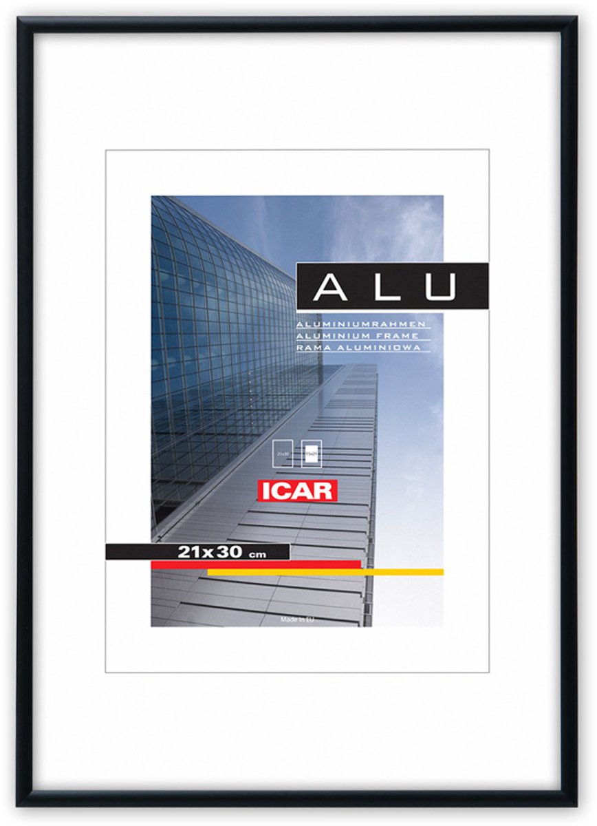 Icar Aluminium Fotolijst ALU F2 Zwart 15x21 cm