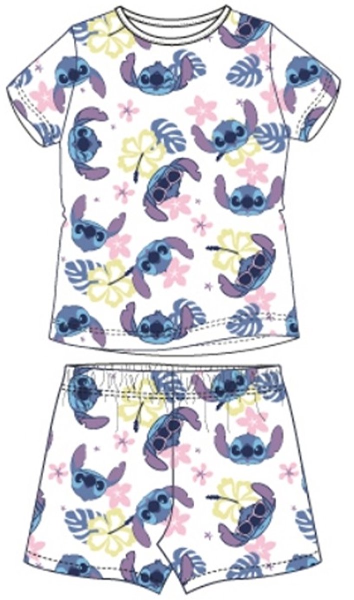 Disney Lilo en Stitch Pyjamaset Wit