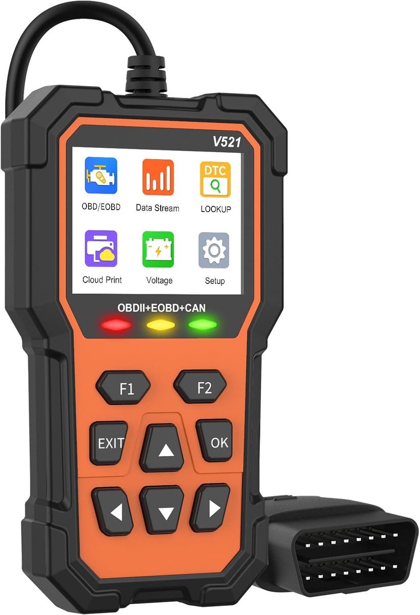 OBD2 Diagnoseapparaat – Auto Code Lezer met Reset, I/M Readiness en Geavanceerde Diagnostische Functies