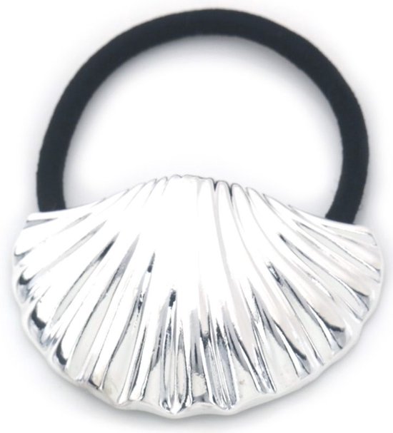 Luxe Haarelastiek | Zilverkleurig | Schelp Design | Metalen Haaraccessoire | Stijlvol & Duurzaam | 1 stuk