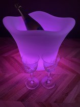 Dvkptbk un Seau à Glace 7 Litres Lumineux Bluetooth Seau à Glace Seau à Vin avec Caisson de Basses Lumière LED Petit Haut-Parleur Seau à Glace Essentiels pour la Maison