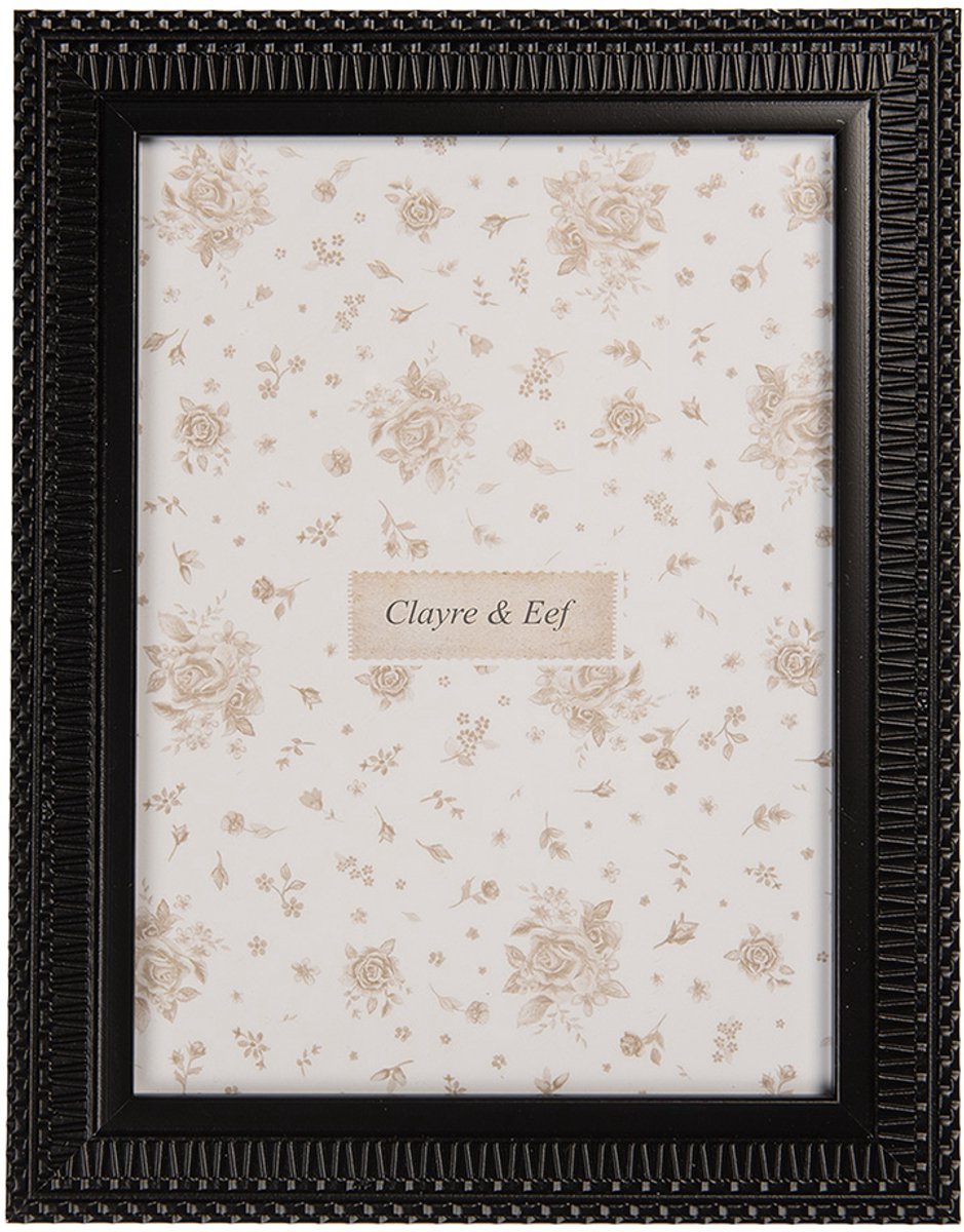 Clayre & Eef Fotolijst 10x15 cm Zwart MDF