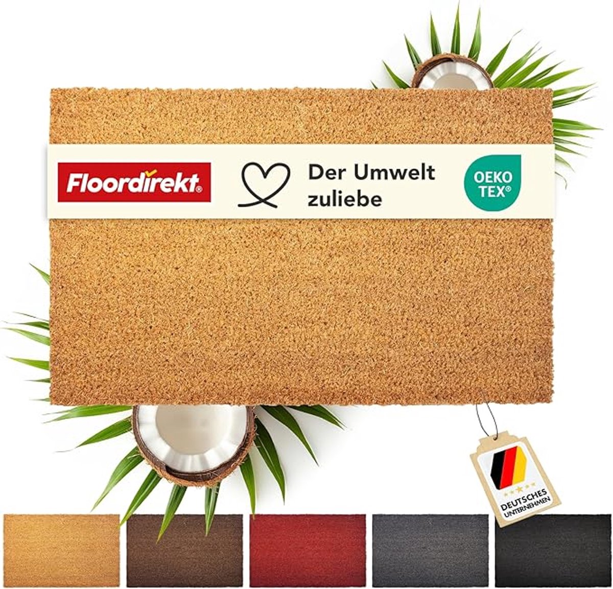 FLOORDIREKT Deurmat Kokos - Voor Binnen en Buiten - Deurmat van Kokos - Vuilvangmat voor V