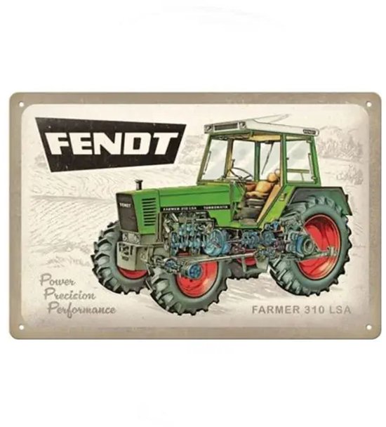 Plaque en métal 20x30 FENDT Farmer 310 LSA