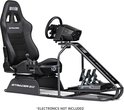 Zwarte GTRacer 2.0 cockpit met kuipstoel, stuur, pedalen en handrem. Elektronica niet inbegrepen.