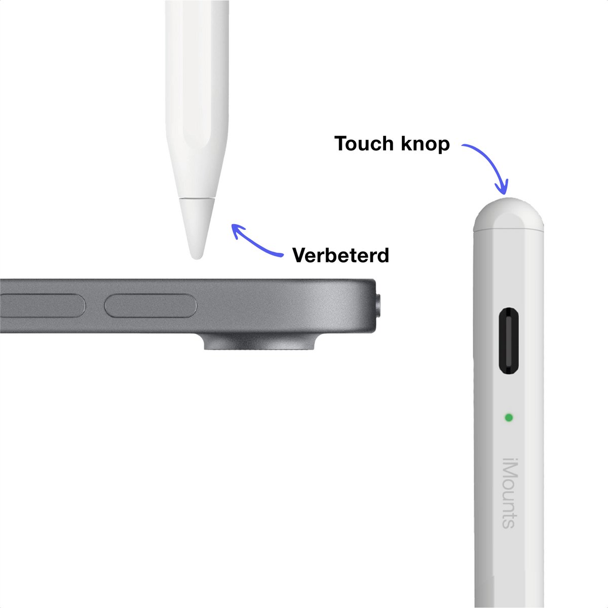 iMounts Apple pencil iPad - USB-C - ipad pen 2e generatie alternatief thumbnail 5