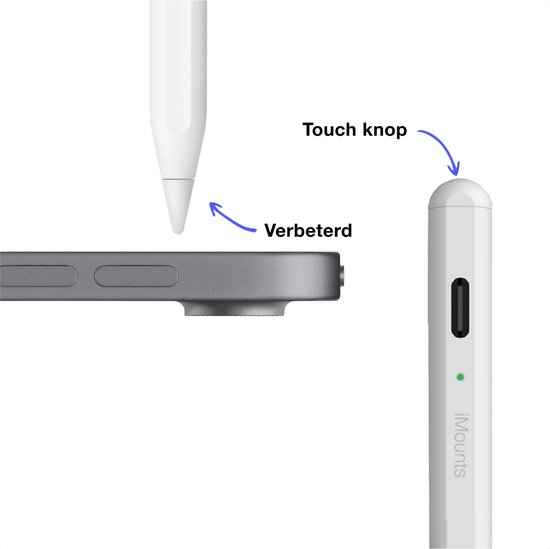 iMounts Apple Pencil alternatief voor iPad - USB-C - iPad Mini/Air