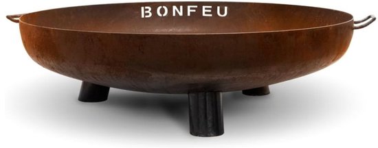 Ontdek de top 7 vuurschalen voor een gezellige avond in de tuin 34 BonFeu BonBowl Plus CortenStaal Ø100 cm - Vuurschaal op Pootjes - Vuurschaal voor Buiten - Vuurschaal BBQ - (Roest)bruin - 100x100x23.5 cm