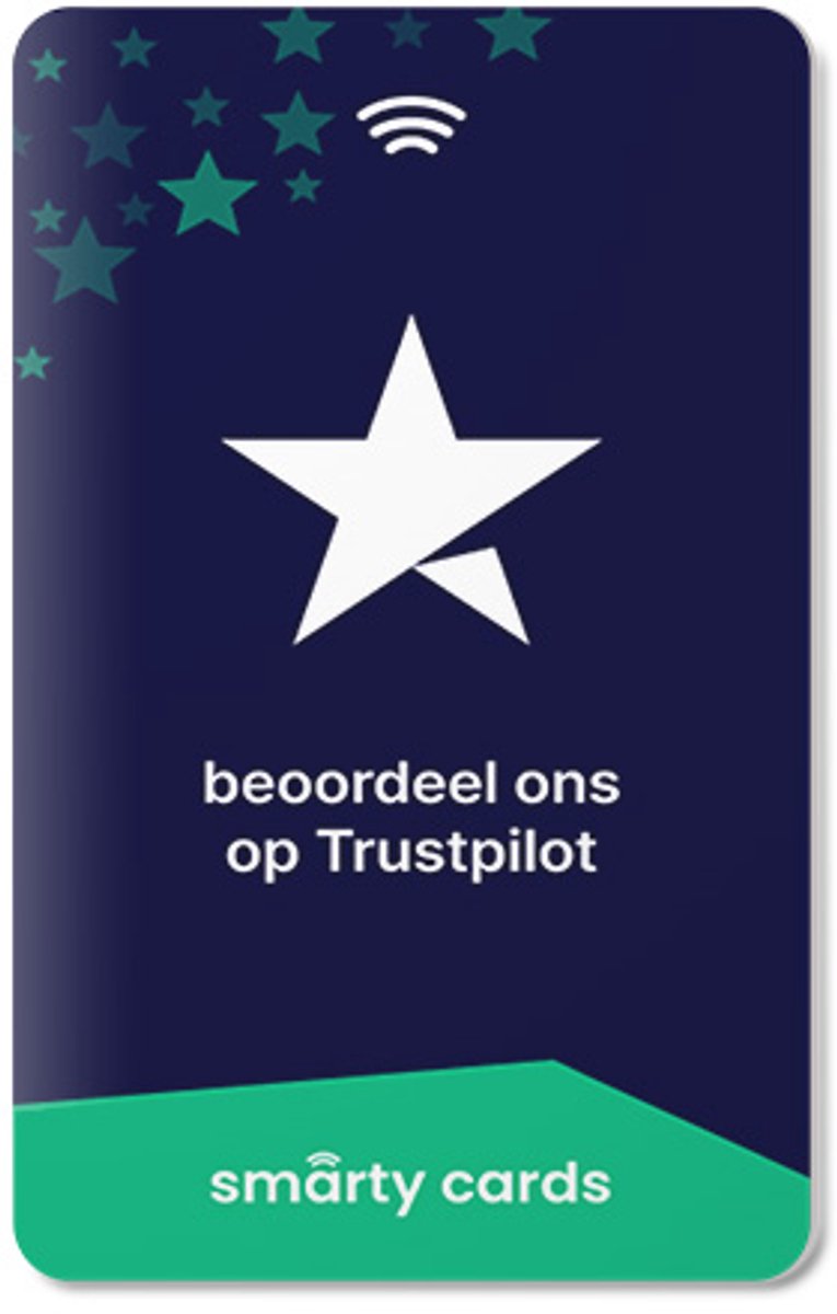 Smarty Cards Witte Ster - Trustpilot Review Kaart - NFC - Witte Ster - Vertrouwd en Transparant