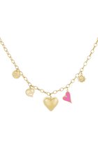 charme ketting - Goudkleur- bedelketting