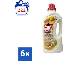 Omino Bianco - Marseille - Wasmiddel - Natuurlijke Zeep - Witte & Gekleurde Was - 37 Wasbeurten - Voordeelverpakking - 6 stuks
