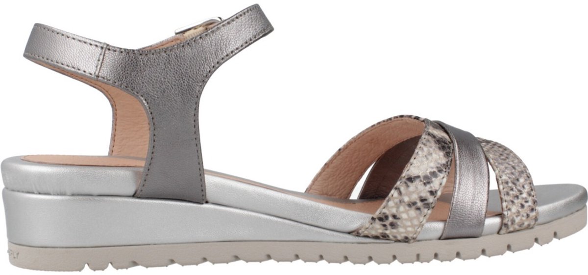 STONEFLY CHER 7 SNAKE EMBOSSED LTH/L Zilver 37 EU