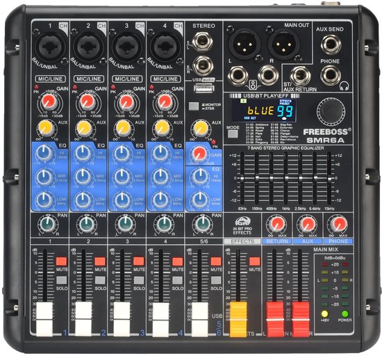 Reloop RMX-40 DSP LTD 4 kanaals DJ mixer (wit) | Bax Music