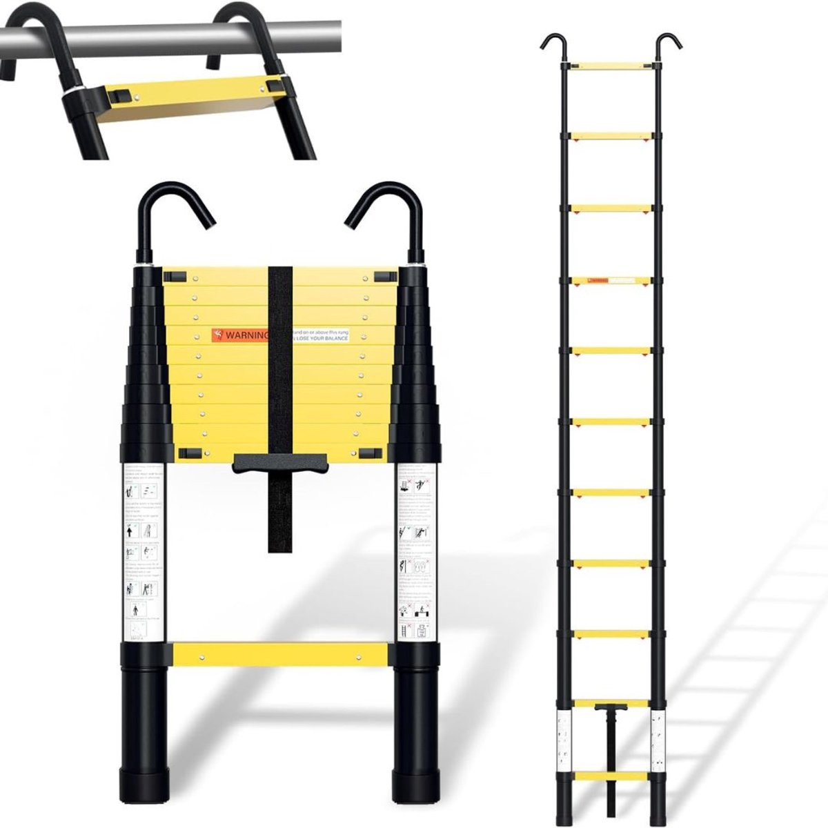 VELTRR® Telescoopladder Aluminium - Vouwladder - 5M