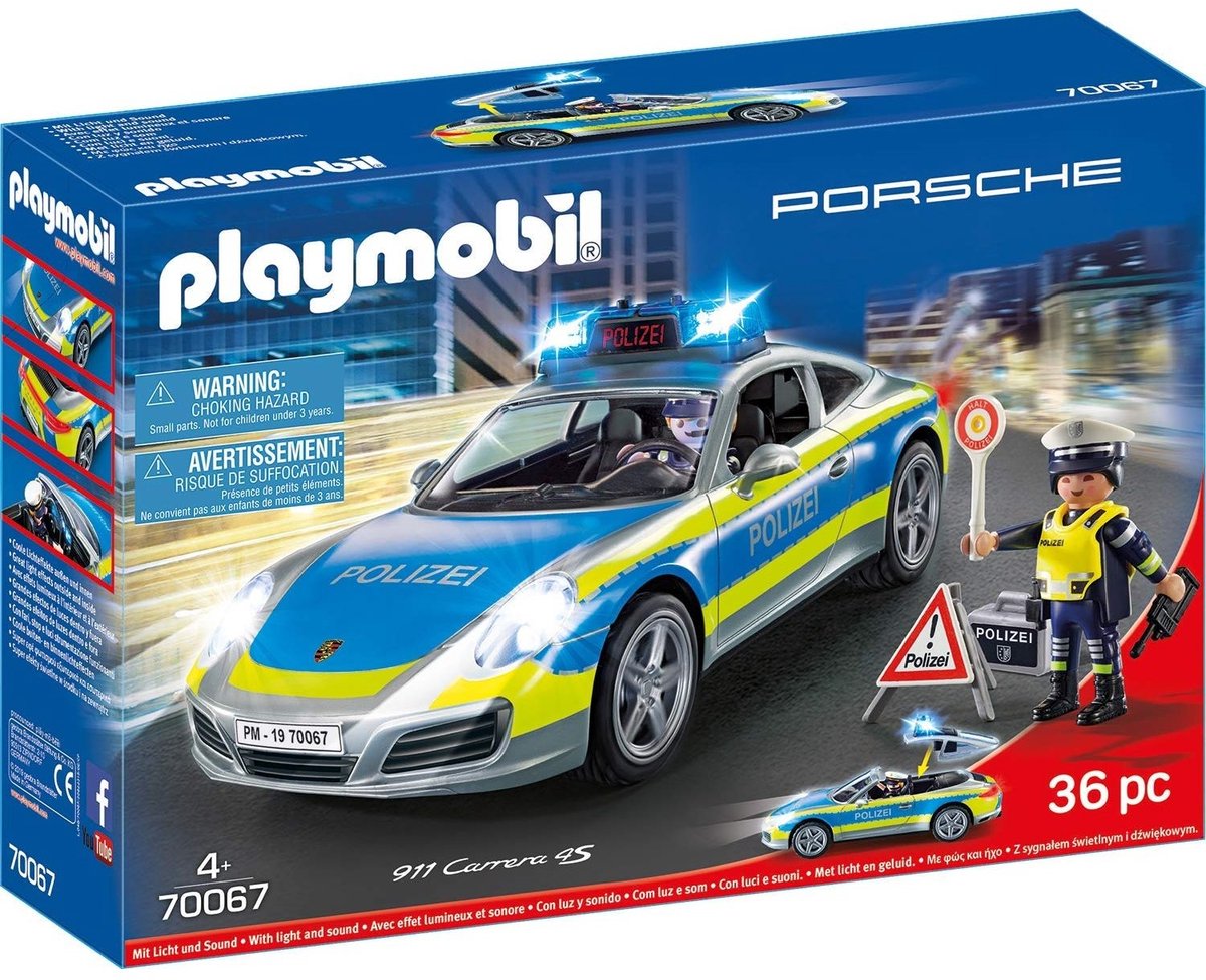 Bol.com PLAYMOBIL Porsche 911 Carrera 4S Politie 70067 aanbieding