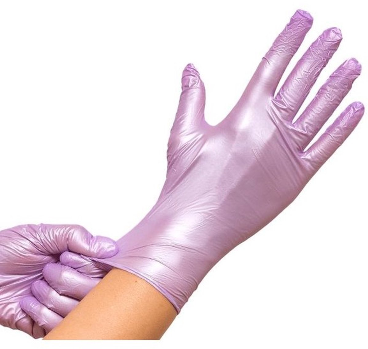 Volle Doos Lila 10 x 100st Comforties Soft nitril Glamour Roze Handschoen Maat: S Comforties -Lila - Nitril handschoen voor tatoeage / tattoo / piercing PMU enzv