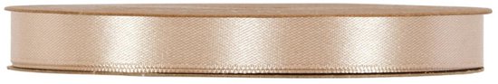 Lint - Beige - 50m x 10mm | Double Satin Classic | Dubbelzijdig Luxe Satijnen Lint | Feestlint op rol | Satijn Lint | Cadeaulint