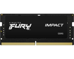 Kingston Fury Impact KF548S38IB-16 - Laptopgeheugen - 16GB - 4800MT/s - DDR5 - SODIMM - 1 x 16 GB