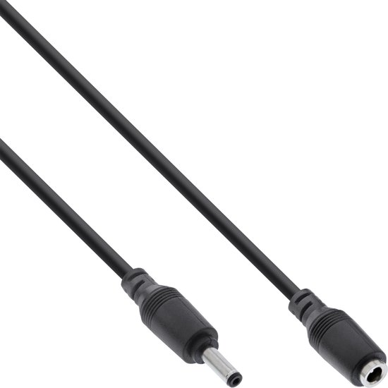 GINTOOYUN DC 5,5 mm x 2,5 mm verlengkabel, 18AWG DC5525 90 graden stekker naar bus, stroomadapterkabel voor beveiligingscamera, LED-strip licht, enz. (3 m
