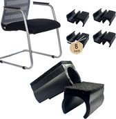 16 stuks 40 x 40 mm vierkante, siliconen stoelpootbeschermers, stoeldoppen, meubelbeschermers, tafelpootbeschermers, stoelpootbeschermers om krassen op hardhouten vloeren te voorkomen en lawaai te