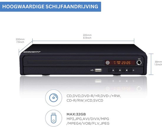 VELTRR® DVD Speler met HDMI - Blu Ray Spelers - Externe DVVD Speler van VELTRR — afbeelding 5