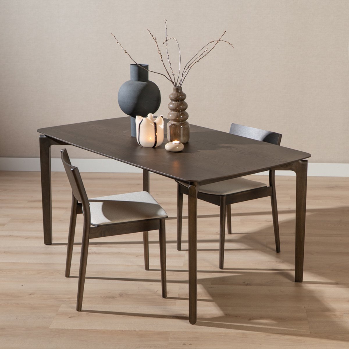 Bronx71® Scandinavische eettafel Cala walnoot 160 x 90 cm