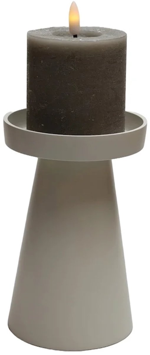 Vase The World Kandelaar Viedma | Medium | ivory | metaal | Ø12 x H17 cm