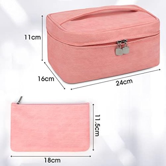 Selbro ® Cosmetische tas grote toilettas waterdichte toilettas voor reizen dames make-up tassen voor dames, roze
