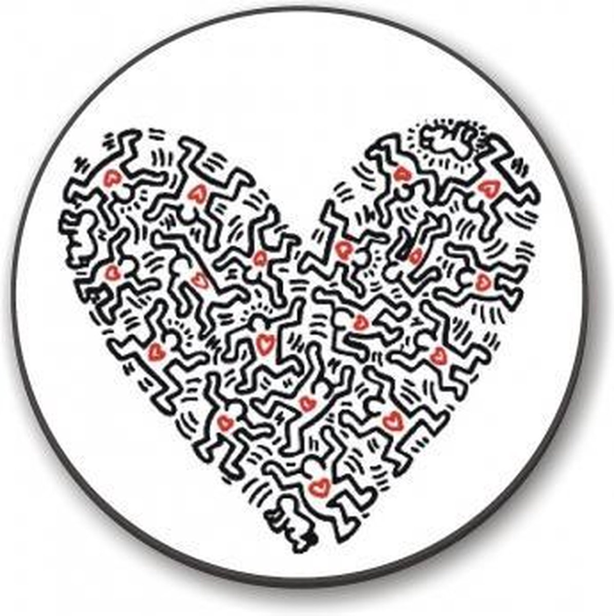 Eminent Keith Haring Mouse Pad Zwart, Rood, Wit