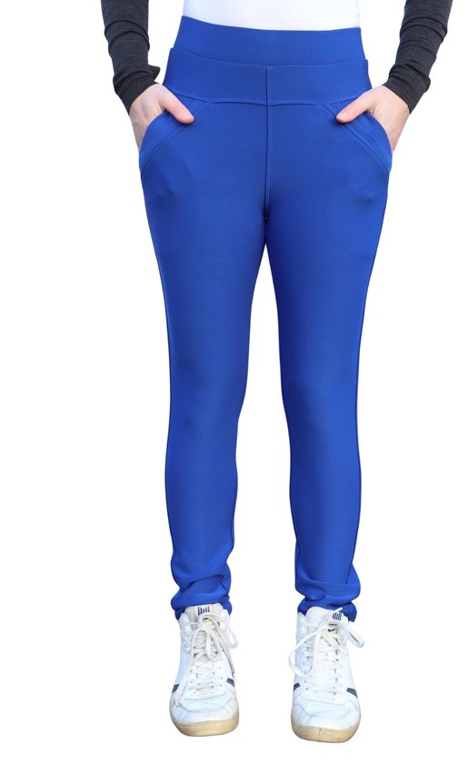 Luxe Kwaliteit Dames Sportbroek / Joggingsbroek | Trainingsbroek / Huisbroek | Sweatpants | Cobalt - M (40)