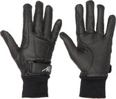 Mondoni Cordoba Handschoenen - Maat: S - Zwart - Kunstleer - Paardrijhandschoenen