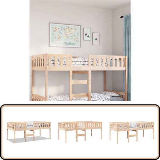 vidaXL Lit enfant sans matelas Pin massif 75x190 cm
