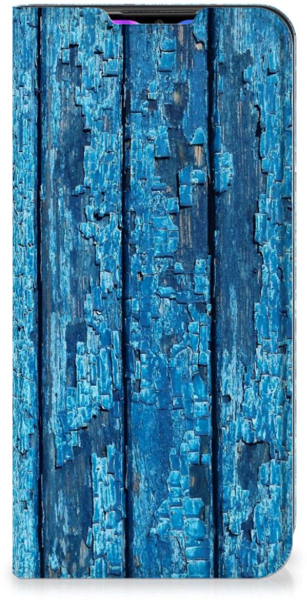 Book Case voor Xiaomi Redmi 9 Book Wallet Case Wood Blue