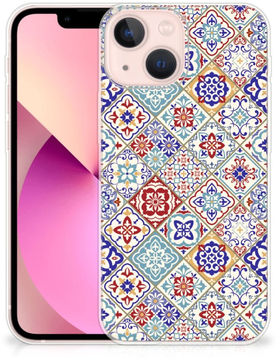 iPhone 13 mini TPU Siliconen Hoesje Tiles Color