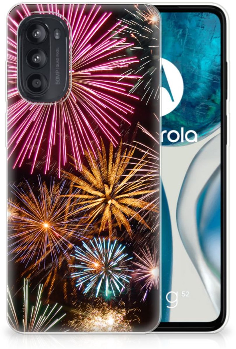 Motorola Moto G52/G82 Silicone Back Cover Vuurwerk