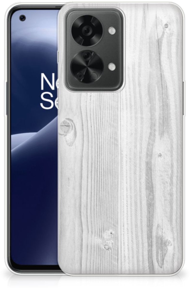 OnePlus Nord 2T Bumper Hoesje White Wood