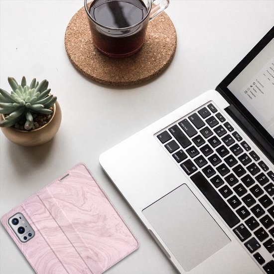 Étui à OnePlus 9 Pro Smart Cover Marbre Pink